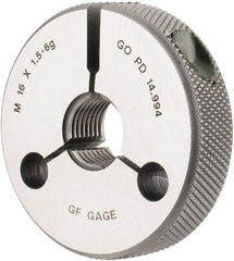 GF Gage - M16x1.5 Go Single Ring Thread Gage - Class 6G - Industrial Tool & Supply
