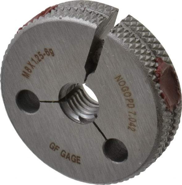 GF Gage - M8x1.25 No Go Single Ring Thread Gage - Class 6G - Industrial Tool & Supply