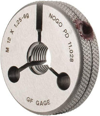 GF Gage - M12x1.25 No Go Single Ring Thread Gage - Class 6G - Industrial Tool & Supply