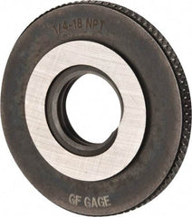 GF Gage - 1/4-18 Thread, Class L1, Ring Pipe Thread Gage - NPT Thread - Industrial Tool & Supply