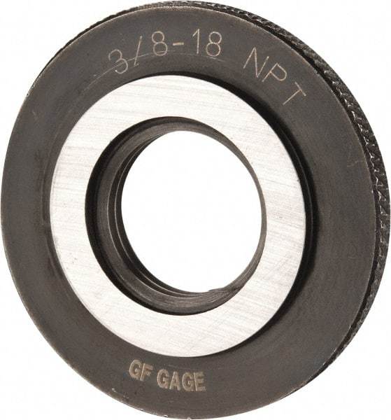 GF Gage - 3/8-18 Thread, Class L1, Ring Pipe Thread Gage - NPT Thread - Industrial Tool & Supply