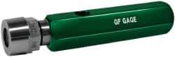 GF Gage - 1/2-14 Single End Tapered Plug Pipe Thread Gage - Handle Size 4 Included, NPTF-6 Step Tolerance - Industrial Tool & Supply