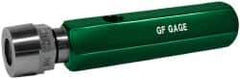 GF Gage - 3/4-14 Single End Tapered Plug Pipe Thread Gage - Handle Size 4 Included, NPTF-6 Step Tolerance - Industrial Tool & Supply