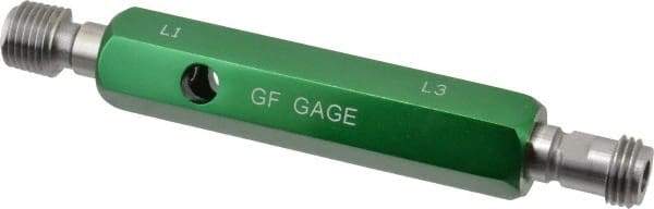 GF Gage - 1/4-18 Double End Tapered Plug Pipe Thread Gage - Handle Size 3, Handle Included, NPTF-L1 & NPTF-L3 Tolerance - Industrial Tool & Supply