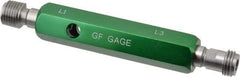 GF Gage - 1/4-18 Double End Tapered Plug Pipe Thread Gage - Handle Size 3, Handle Included, NPTF-L1 & NPTF-L3 Tolerance - Industrial Tool & Supply
