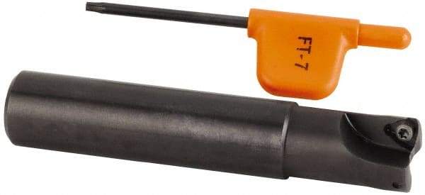 Kennametal - 5/8" Cut Diam, 0.033" Max Depth, 5/8" Shank Diam, Cylindrical Shank Indexable High-Feed Helical End Mill - Screw Holding Method, WP..0302.. Insert, KF Toolholder, Through Coolant - Industrial Tool & Supply