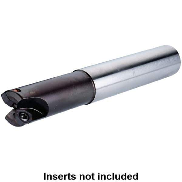 Kennametal - 20mm Cut Diam, 0.0394" Max Depth, 20mm Shank Diam, Cylindrical Shank Indexable High-Feed End Mill - Screw Holding Method, WP..05X3.. Insert, Through Coolant - Industrial Tool & Supply