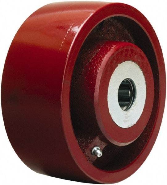 Hamilton - 7 Inch Diameter x 2-1/2 Inch Wide, Cast Iron Caster Wheel - 1,500 Lb. Capacity, 3-1/4 Inch Hub Length, 1-1/4 Inch Axle Diameter, Straight Roller Bearing - Industrial Tool & Supply