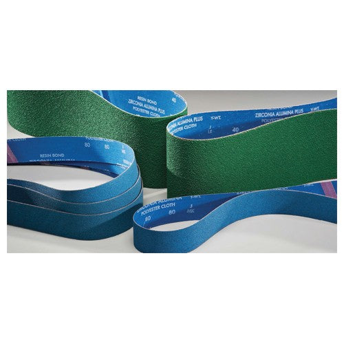 6″ × 48″-40 Grit - Zirconia Alumina - Resin Cloth Narrow Belt - Industrial Tool & Supply