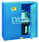 Acid Storage Cabinet - #5540 - 43 x 18 x 44" - 30 Gallon - w/one shelf, two poly trays, 2-door manual close - Blue Only - Industrial Tool & Supply