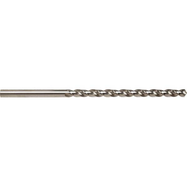Taper Length Drill Bit: 0.1160″ Dia Bright/Uncoated, RH Cut, Parabolic Flute, Straight Shank, Series 5536