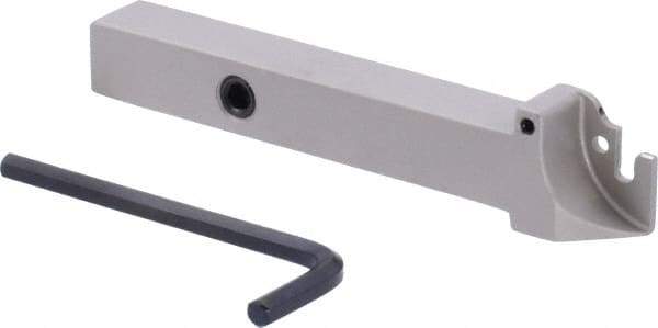 Iscar - External Thread, 0.63" Max Depth of Cut, 1.8mm Min Groove Width, 100mm OAL, Right Hand Indexable Grooving Cutoff Toolholder - 1/2" Shank Height x 1/2" Shank Width, TAG Insert Style, TGT Toolholder Style, Series Tang-Grip - Industrial Tool & Supply