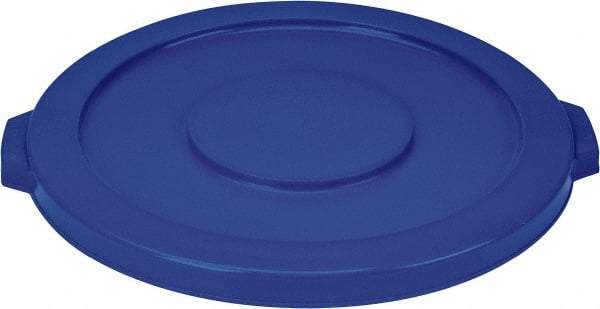 PRO-SOURCE - Round Lid for Use with 20 Gal Round Trash Cans - Blue, Polyethylene, For Brute Trash Cans - Industrial Tool & Supply