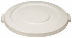 PRO-SOURCE - Round Lid for Use with 20 Gal Round Trash Cans - White, Polyethylene, For Brute Trash Cans - Industrial Tool & Supply