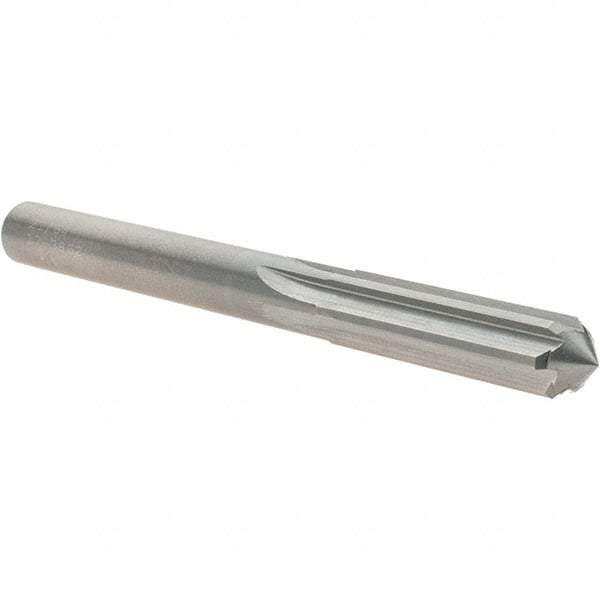 OSG - 21/64" Solid Carbide Chucking Reamer - Straight Flute, 5/16" Straight Shank, 1-1/4" Flute Length, 3-1/2" OAL - Industrial Tool & Supply