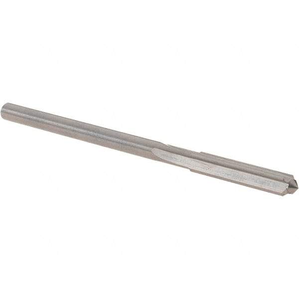 OSG - #27 Solid Carbide Chucking Reamer - Straight Flute, 1/8" Straight Shank, 3/4" Flute Length, 2-1/2" OAL - Industrial Tool & Supply