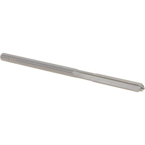 OSG - #29 Solid Carbide Chucking Reamer - Straight Flute, 1/8" Straight Shank, 3/4" Flute Length, 2-1/2" OAL - Industrial Tool & Supply