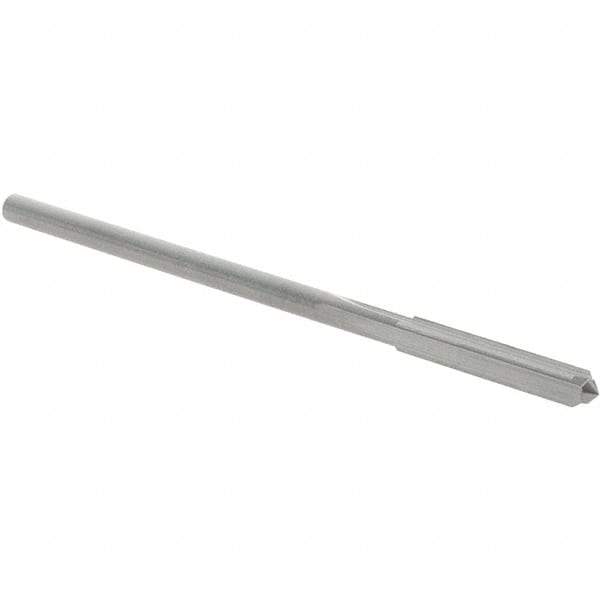 OSG - #34 Solid Carbide Chucking Reamer - Straight Flute, 3/32" Straight Shank, 5/8" Flute Length, 2-1/4" OAL - Industrial Tool & Supply