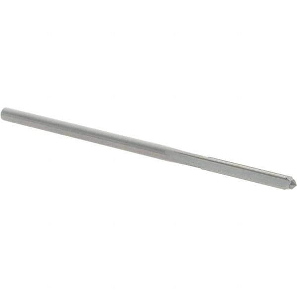 OSG - #38 Solid Carbide Chucking Reamer - Straight Flute, 3/32" Straight Shank, 5/8" Flute Length, 2-1/4" OAL - Industrial Tool & Supply