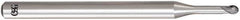 OSG - 1mm Diam, 0.8mm LOC, 2 Flute Solid Carbide Ball End Mill - WXL Finish, Single End, 45mm OAL, 4mm Shank Diam, Spiral Flute - Industrial Tool & Supply