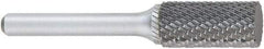 OSG - 1/2" Cut Diam, 1/4" Shank Diam, Cylinder Head Burr - Carbide, Flat End, 1" LOC, 6" OAL - Industrial Tool & Supply