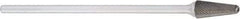 OSG - 9mm Cut Diam, 6mm Shank Diam, Ball Head Fluted Cut Burr - Carbide, 50mm OAL - Industrial Tool & Supply