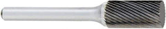 OSG - 16mm Cut Diam, 6mm Shank Diam, Cylinder Head Fluted Cut Burr - Carbide, Flat End, 25mm LOC, 50mm OAL - Industrial Tool & Supply