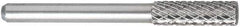 OSG - 5mm Cut Diam, 6mm Shank Diam, Oval Head Burr - Carbide, Radius End, 12mm LOC, 50mm OAL - Industrial Tool & Supply