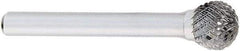 OSG - 6mm Cut Diam, 6mm Shank Diam, Cylinder Head Burr - Carbide, Flat End, 12mm LOC, 50mm OAL - Industrial Tool & Supply