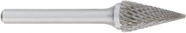 OSG - 12mm Cut Diam, 6mm Shank Diam, Cone Head Burr - Carbide, 22mm LOC, 50mm OAL - Industrial Tool & Supply