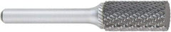 OSG - 1/4" Cut Diam, 1/4" Shank Diam, Cylinder Head Burr - Carbide, Flat End, 5/8" LOC, 2" OAL - Industrial Tool & Supply