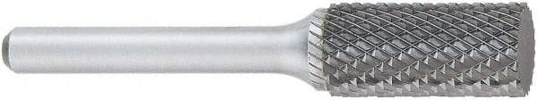 OSG - 1/8" Cut Diam, 1/4" Shank Diam, Cylinder Head Burr - Carbide, Flat End, 1/2" LOC, 2" OAL - Industrial Tool & Supply