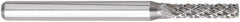 OSG - 3mm Cut Diam, 6mm Shank Diam, Cone Head Burr - Carbide, Point End, 1-1/2" LOC, 50mm OAL - Industrial Tool & Supply
