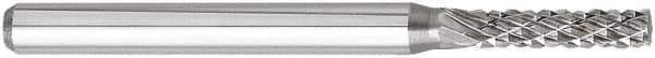 OSG - 1/8" Cut Diam, 1/8" Shank Diam, Cylinder Head Burr - Carbide, Flat End, 9/16" LOC, 1-1/2" OAL - Industrial Tool & Supply