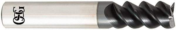 OSG - 0.125", 0.5" LOC, 1/8" Shank Diam, 1-1/2" OAL, 3 Flute, Solid Carbide Square End Mill - Single End, TiAlN Finish, Spiral Flute, 60° Helix, Centercutting, Right Hand Cut, Right Hand Flute, Series HP460 - Industrial Tool & Supply