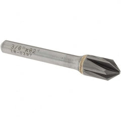 OSG - 3/8" Head Diam, 1/4" Shank Diam, Multi Flute 82° Solid Carbide Countersink - Industrial Tool & Supply