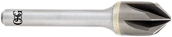 OSG - 1" Head Diam, 1/2" Shank Diam, Multi Flute 90° Solid Carbide Countersink - Industrial Tool & Supply