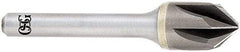 OSG - 5/8" Head Diam, 3/8" Shank Diam, Multi Flute 82° Solid Carbide Countersink - Bright Finish, Single End, Straight Shank, Right Hand Cut - Industrial Tool & Supply