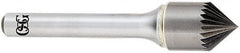 OSG - 5/8" Head Diam, 3/8" Shank Diam, 30 Flute 60° Solid Carbide Countersink - Industrial Tool & Supply