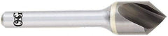 OSG - 1" Head Diam, 1/2" Shank Diam, 1 Flute 90° Solid Carbide Countersink - Bright Finish, Single End, Straight Shank, Right Hand Cut - Industrial Tool & Supply