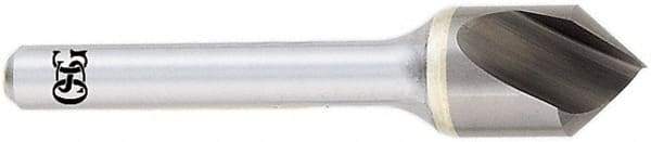OSG - 5/8" Head Diam, 3/8" Shank Diam, 1 Flute 82° Solid Carbide Countersink - Bright Finish, Single End, Straight Shank, Right Hand Cut - Industrial Tool & Supply