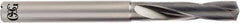 OSG - 9/32" 140° Spiral Flute Solid Carbide Screw Machine Drill Bit - WXS Finish, Right Hand Cut, 36mm Flute Length, 94mm OAL, Standard Point, Straight Shank, Through Coolant - Industrial Tool & Supply