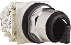 Square D - 30mm Mount Hole, 3 Position, Selector Switch Only - Black, Maintained (MA), Nonilluminated - Industrial Tool & Supply