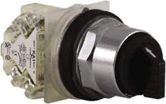 Square D - 30mm Mount Hole, 3 Position, Selector Switch Only - Black, Maintained (MA), Nonilluminated - Industrial Tool & Supply