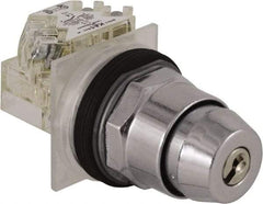Square D - 30mm Mount Hole, 2 Position, Key Operated, Selector Switch Only - Nonilluminated - Industrial Tool & Supply