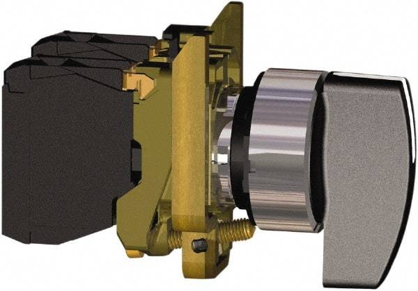 Square D - 0.87 Inch Mount Hole, 2 Position, Lever Operated, Selector Switch Only - Black, Maintained (MA), Nonilluminated, Shock and Vibration Resistant - Industrial Tool & Supply