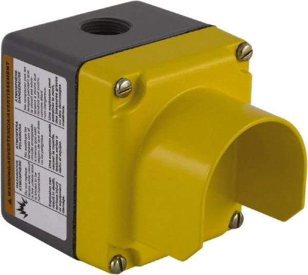 Square D - 1 Hole, 30mm Hole Diameter, Aluminum Pushbutton Switch Enclosure - 4-1/4 Inch High x 4-1/4 Inch Wide x 5-3/4 Inch Deep, 1, 3, 4, 13 NEMA Rated - Industrial Tool & Supply