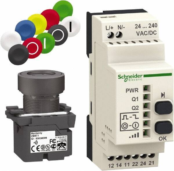 Square D - Maintained (MA) and Momentary (MO), Wireless Pushbutton System with Programmable Receiver - 24-240 VAC/VDC - Industrial Tool & Supply