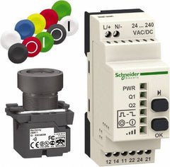Square D - Maintained (MA) and Momentary (MO), Wireless Pushbutton System with Programmable Receiver - 24-240 VAC/VDC - Industrial Tool & Supply