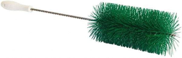PRO-SOURCE - 1" Bristle Length, Plastic Food Service Brush - 6-1/2" Long x 2" Wide Head, 21" OAL, Green, Wire Block - Industrial Tool & Supply